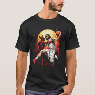 T-shirt Jésus croisant le diable Sketll amant chrétien