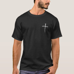 T-shirt Jésus Croix Trois clous Christian Vintage