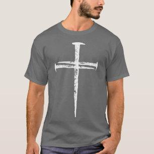 T-shirt Jésus Croix Trois clous Christian Vintage
