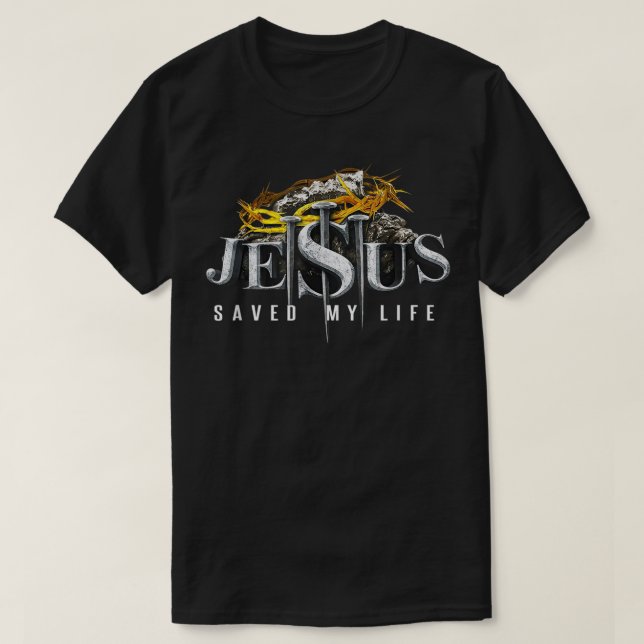 T-shirt Jésus Cross Christ Saved My Life Quota Saying Chri (Design devant)