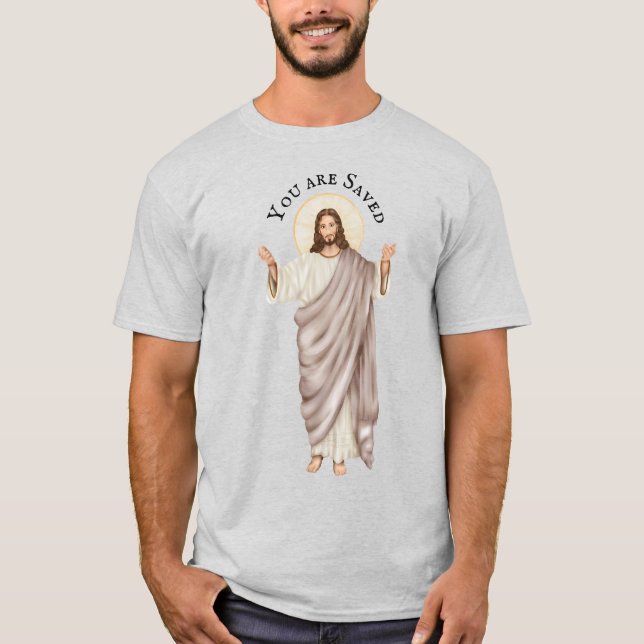 T-shirt Jésus dans la gloire approche avec bras ouverts U  (Devant)
