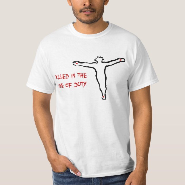 T-shirt Jésus dans l'exercice de leurs fonctions" chrétien (Devant)