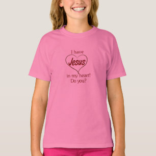 T-shirt Jésus dans ma chemise de coeur