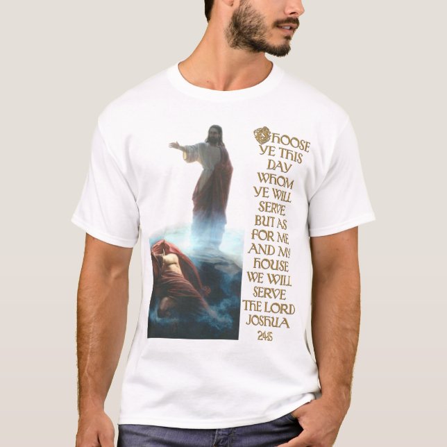 T-shirt Jésus défaisant le 24h15 de Satan et de Joshua (Devant)