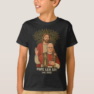 T-shirt Jésus Dieu bénisse le Pape Leo Xiv