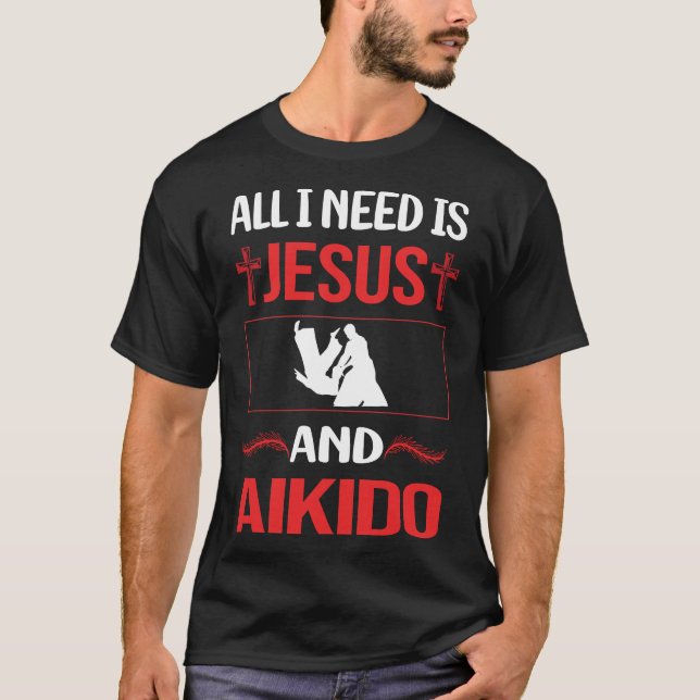 T-shirt Jésus drôle Aikido (Devant)