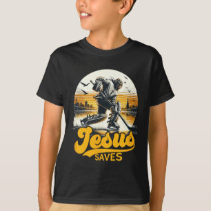 T-shirt Jésus du hockey sauve la foi du Christ fan de spor