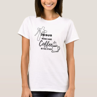 T-shirt Jésus d'un côté, café de l'autre