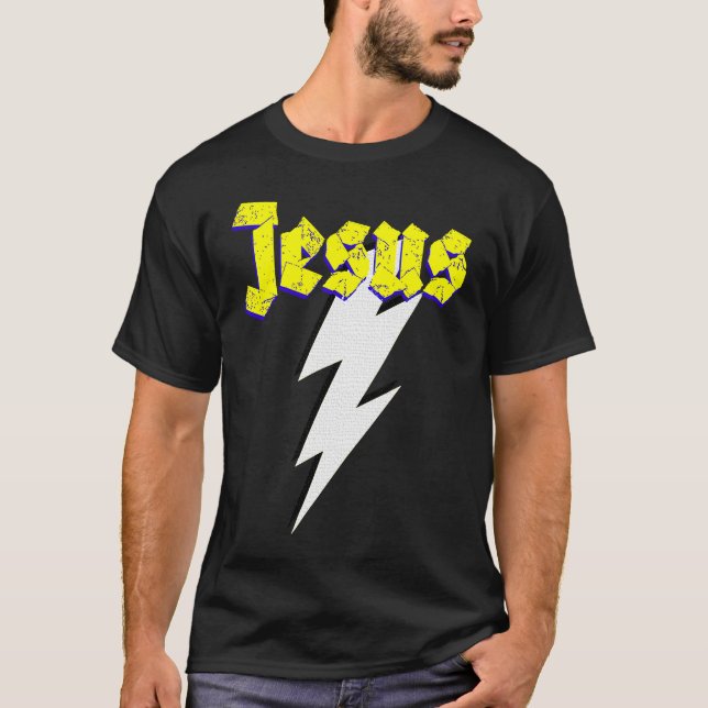 T-shirt Jésus éclair Bolt Dieux fils pour toute l'humanité (Devant)