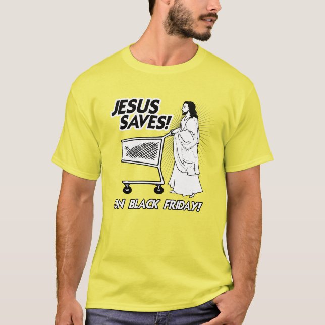 T-SHIRT JÉSUS ÉCONOMISE LE VENDREDI NOIR - .PNG (Devant)