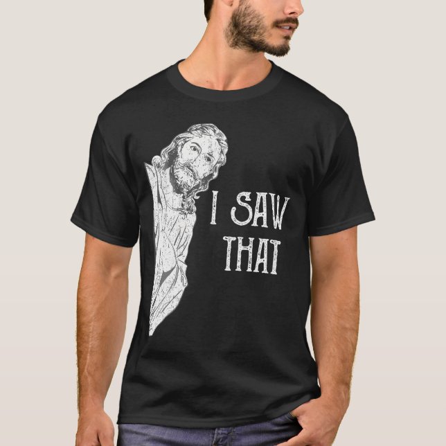 T-shirt Jésus écrit à la main Croix Cursive Art naissance  (Devant)