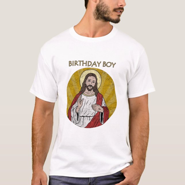T-shirt Jésus - Enfant d'anniversaire (Devant)
