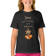 Jésus enlève le creux d'Halloween des enfants
