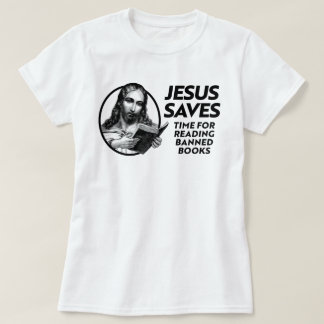 T-shirt Jésus épargne du temps pour lire des livres interd