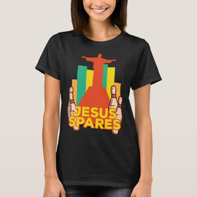 T-shirt Jésus épargne l'équipe de bowling chrétienne (Devant)