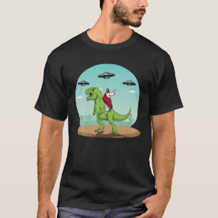 T-shirt Jesus équitation A Dinosaur Drôle Bigfoot UFO Al