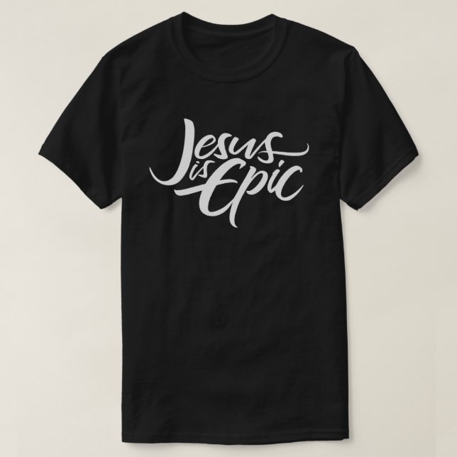 T-shirt Jésus est épopée Letter Religion Religion Christ (Design devant)