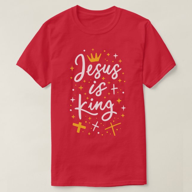 T-shirt Jésus est la citation chrétienne du Roi (Design devant)