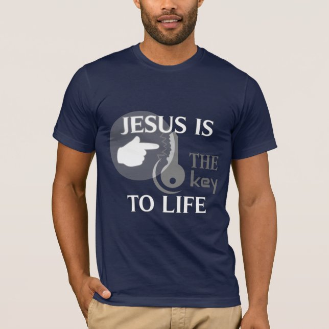 T-SHIRT JÉSUS EST LA CLÉ À LA VIE (Devant)