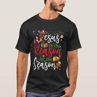 T-shirt Jésus Est La Raison De La Saison Bonbons Noël