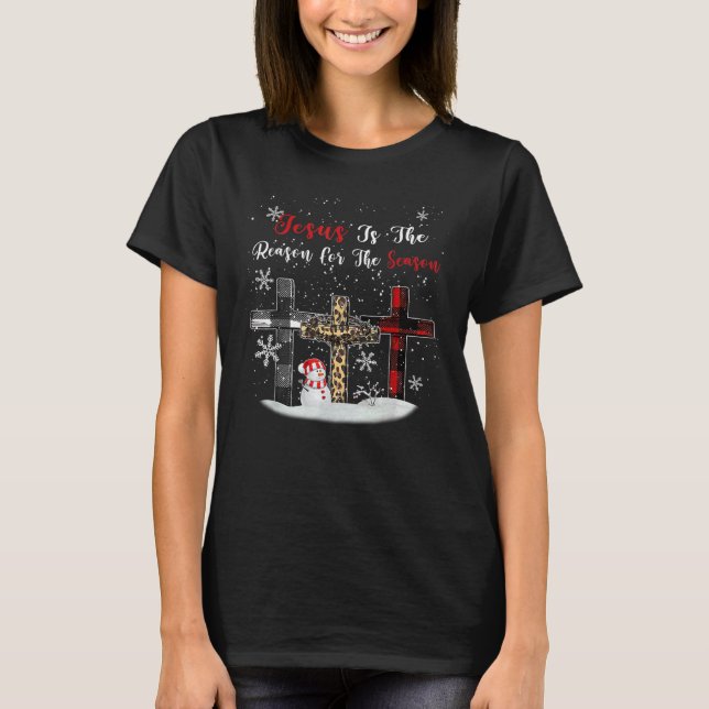 T-shirt Jésus est la raison de la saison Christian Xmas (Devant)