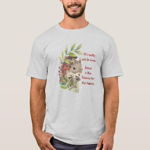 T-shirt "Jésus est la raison de la saison" Écureuil amusan
