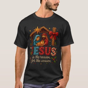 T-shirt Jésus Est La Raison De La Saison Laine Crochet Art