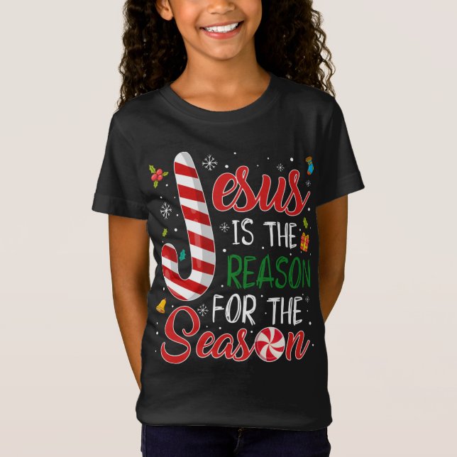 T-Shirt Jésus Est La Raison De La Saison Pajam De Noël (Devant)
