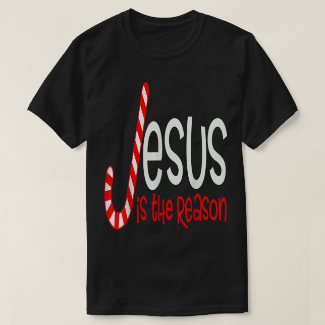 T-shirt Jésus Est La Raison De Noël Religieux Chrétien (Design devant)