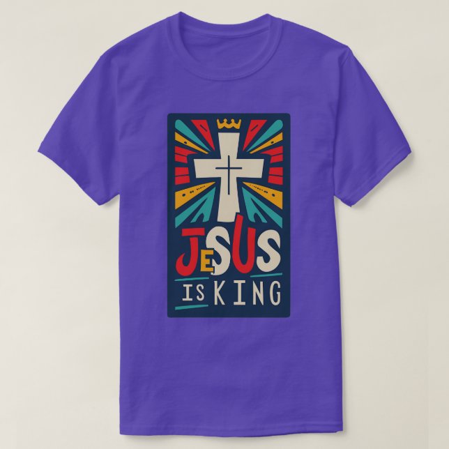 T-shirt Jésus est le roi Citation chrétienne 1 (Design devant)