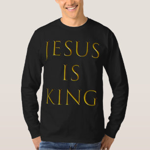 T-shirt Jésus est le roi de l'ancienne conception d'or Chr