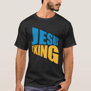 T-shirt Jésus est le Roi Dieu Couronne amour Croix Saint c