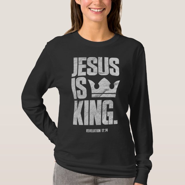 T-shirt Jésus Est Le Roi Écriture Biblique Chrétienne Cita (Devant)