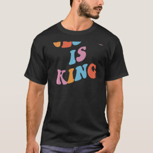 T-shirt Jésus Est Le Roi Esthétique Chrétienne Sur Le Dos
