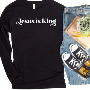 T-shirt Jésus Est Le Roi Longtemps Slevé