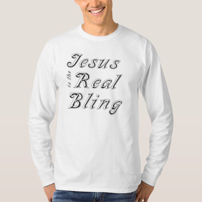 T-shirt Jésus est le vrai Bling (Devant)