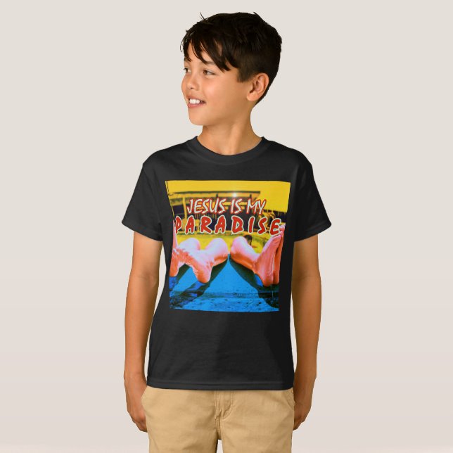 T-shirt Jésus est ma chemise de paradis (Devant entier)