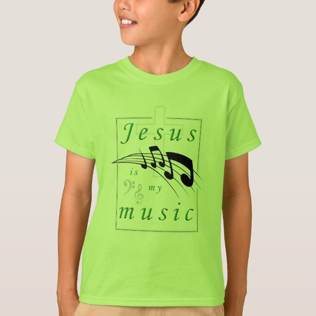 T-shirt Jésus est ma musique chrétienne (Devant)