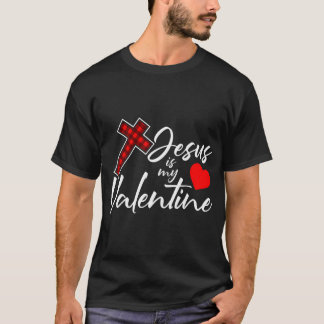T-shirt Jésus Est Ma Valentines Jour Cool V Jour Plaid Cro