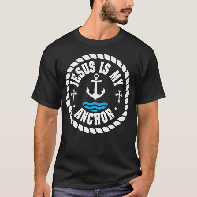 T-shirt Jésus est mon Ancre Amour Jésus Noël chrétien (Devant)