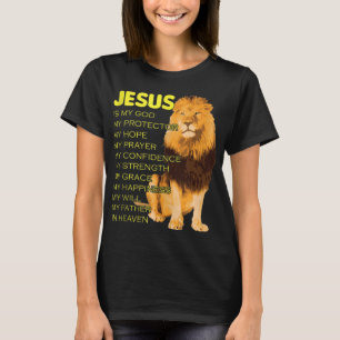 T-shirt Jésus est mon Dieu Lion Jaune chrétien de Juda