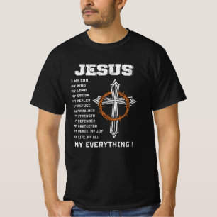 T-shirt Jésus Est Mon Dieu Mon Roi Mon Sauveur Cadeau Chré