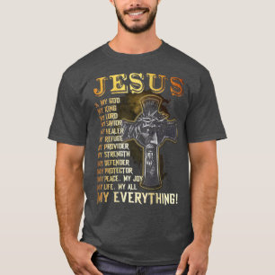 T-shirt Jésus Est Mon Dieu Mon Roi Mon Seigneur Mon Sauveu