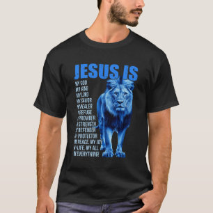 T-shirt Jésus Est Mon Dieu Roi Seigneur Sauveur Lion Chris