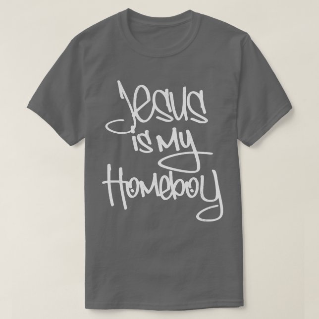 T-shirt Jésus est Mon Homeboy 80s Retro (Design devant)