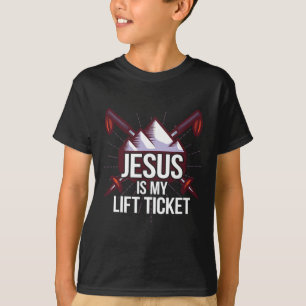 T-shirt Jesus Est Mon Lift Ticket Ski Eglise Christia