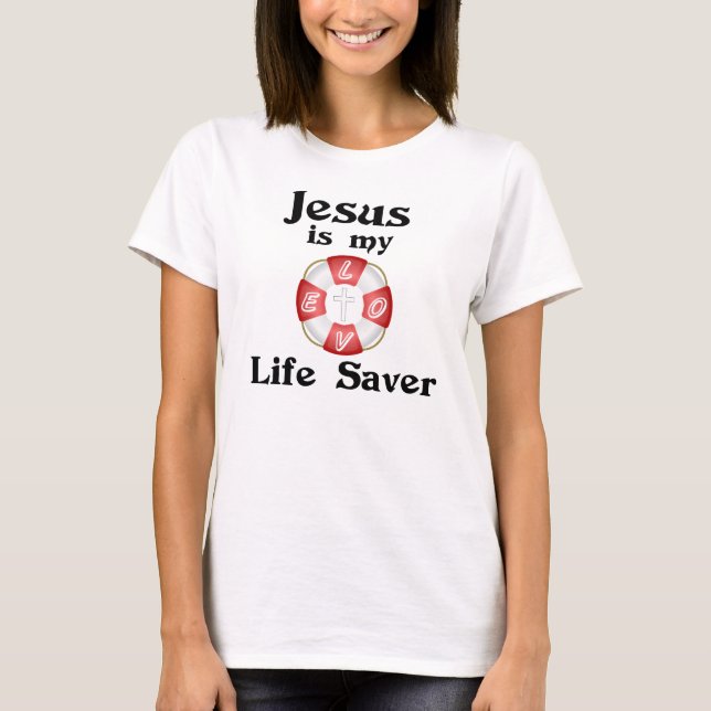 T-shirt Jésus est mon maître nageur (Devant)