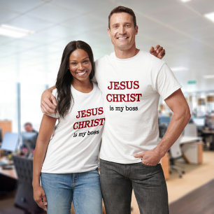 T-shirt Jésus Est Mon Patron Matthew Bible Verse Christian