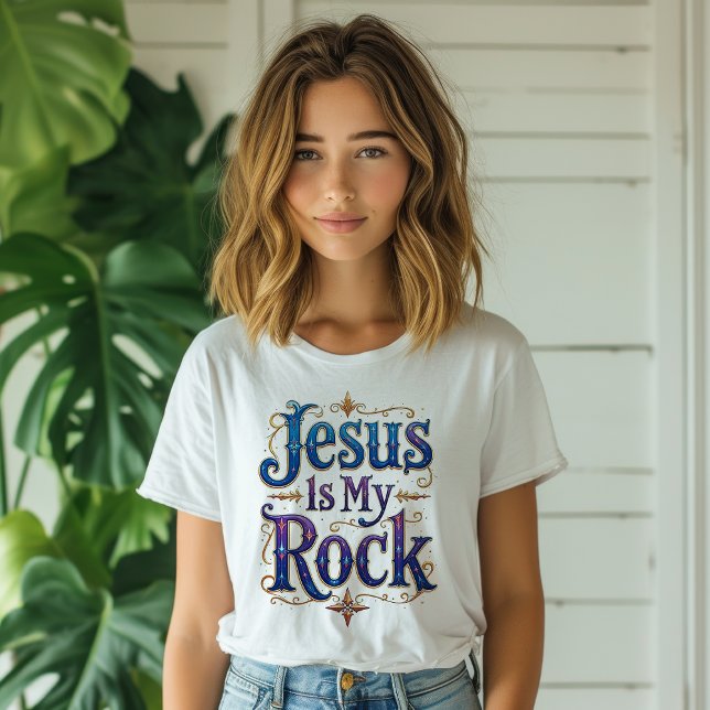 T-shirt Jésus est mon roc (Créateur téléchargé)