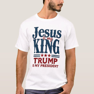 T-shirt Jésus est mon roi Trump est mon président